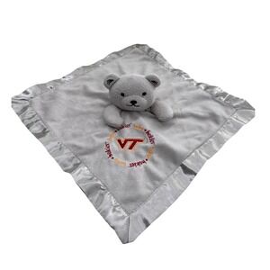 Baby Fanatic Virginia Tech Hokies Bear Security Blanket Lovey Grey Plush Toy